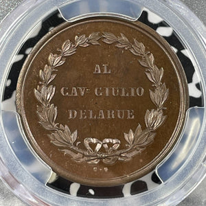 1857 Italy Porto Maurizio Medal PCGS SP64 Lot#G076 Choice UNC!