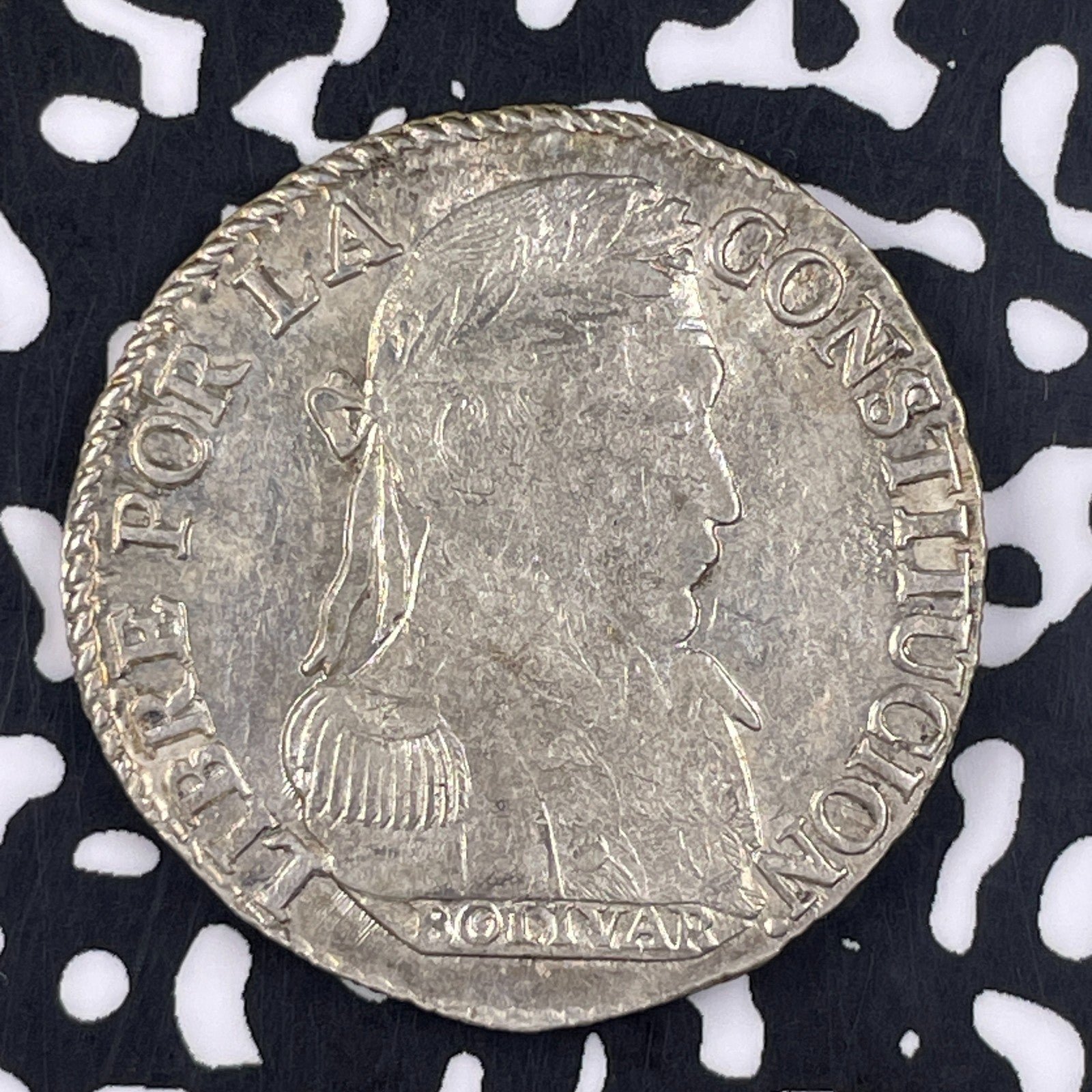 1830-PTS JL Bolivia 4 Soles Lot#JM1316 Silver! Nice!