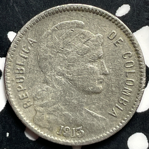 1913 Colombia 1 Peso Lot#T9735
