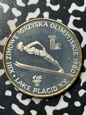 1980 Poland Lake Placid Olympics 200 Zlotych Lot#OV1411 In Plastic Case