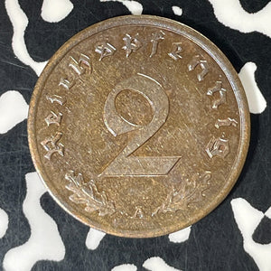 1940-A Germany 2 Pfennig Lot#T5790 High Grade! Beautiful!