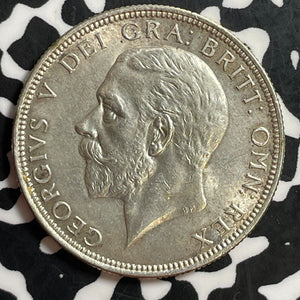 1929 Great Britain 1 Florin Lot#T1314 Silver! High Grade! Beautiful!