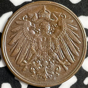 1899-J Germany 1 Pfennig Lot#D8834 High Grade! Beautiful!