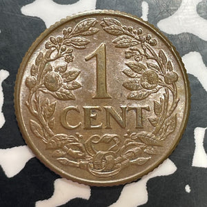 1942 Netherlands 1 Cent Lot#T2504 High Grade! Beautiful!