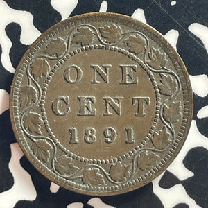 1891 Canada Large Cent Lot#T7832 Nice! Large Leaves, Large Date