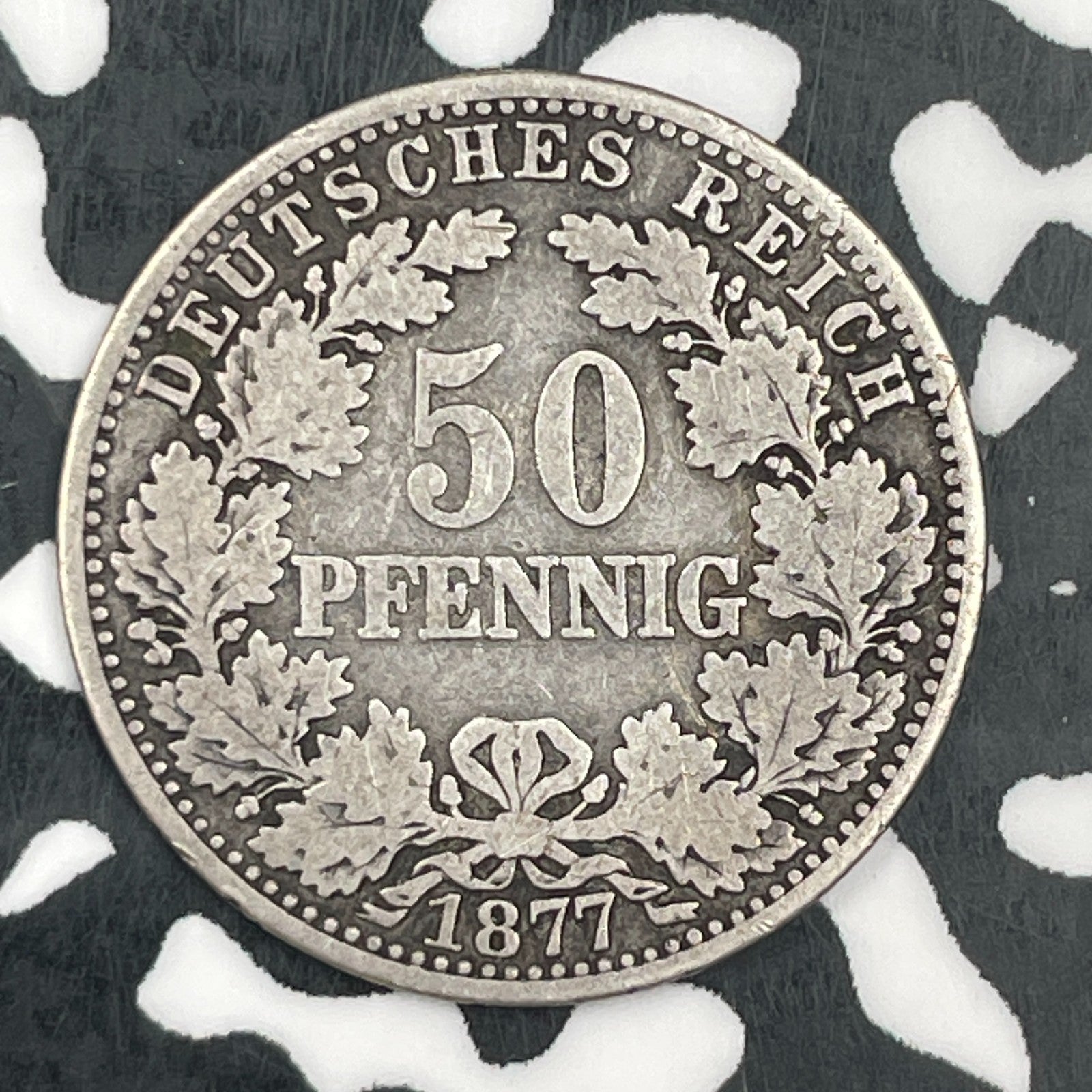 1877-A Germany 50 Pfennig Lot#F8402 Silver!