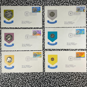 Lot Of 6x 1973 British Virgin Islands FDC Coin Sets Lot#B2390