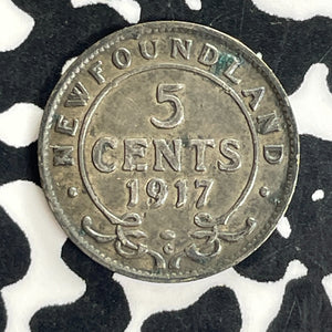 1917-C Newfoundland 5 Cents Lot#C1536 Silver!