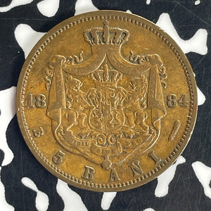 1884-B Romania 5 Bani Lot#T8850