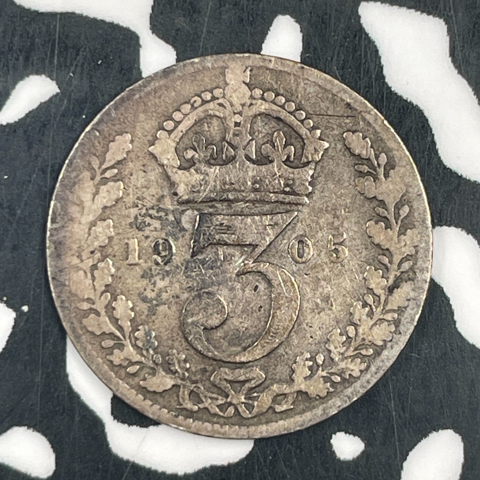 1905 Great Britain 3 Pence Threepence Lot#F5631 Silver!
