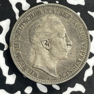 1905-A Germany Prussia 2 Mark Lot#C0167 Silver!