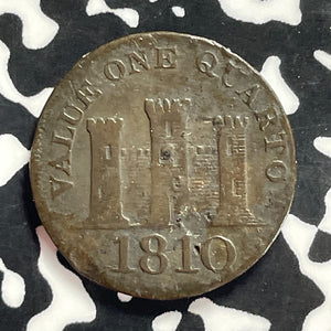 1810 Gibraltar 1 Quarto Lot#T9702