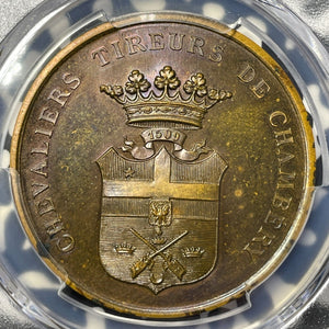 (1880-DT) France Chambery Shooting Festival Medal PCGS MS64 Lot#G8840