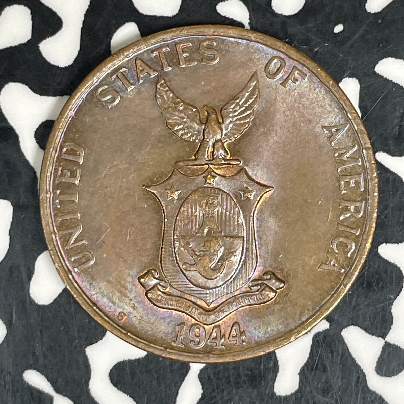 1944-S U.S. Philippines 1 Centavo Lot#C6192 High Grade! Beautiful!