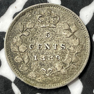 1889 Canada 5 Cents Lot#JM7066 Silver! Nice! Key Date!