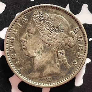 1882-H Straits Settlements 10 Cents Lot#T4758 Silver! Nice!