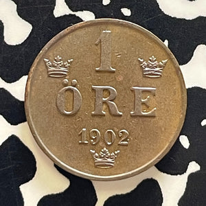 1902 Sweden 1 Ore Lot#T5826 High Grade! Beautiful!