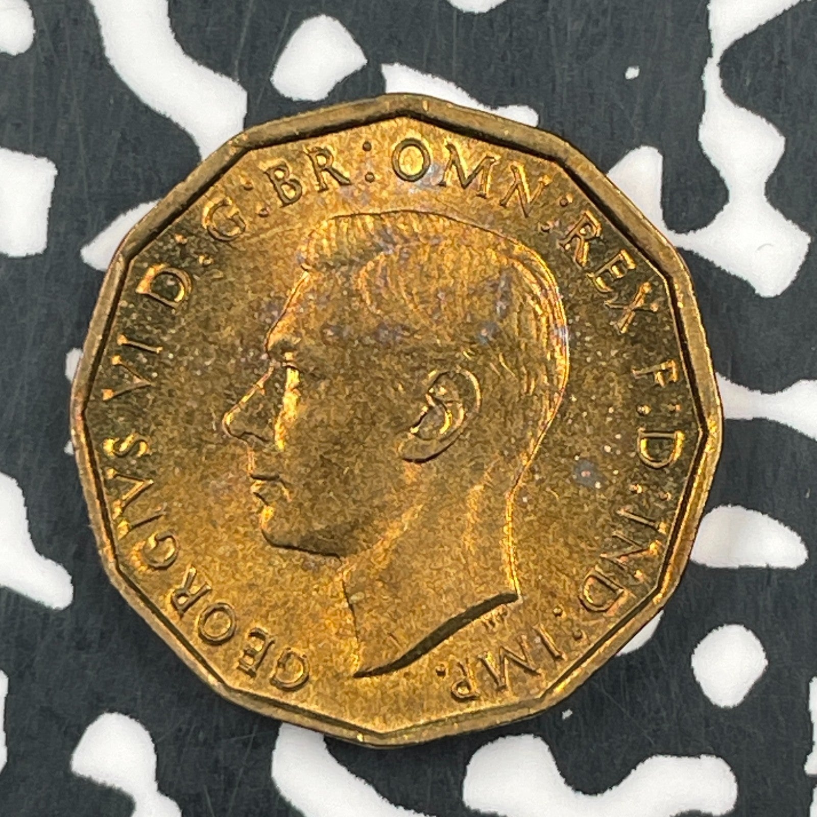 1943 Great Britain 3 Pence Threepence Lot#F5111 High Grade! Beautiful!
