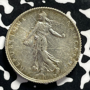 1917 France 1 Franc Lot#T9523 Silver! High Grade! Beautiful!