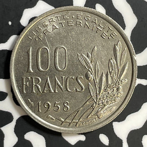 1958(Wing) France 100 Francs Lot#E6955 Nice!