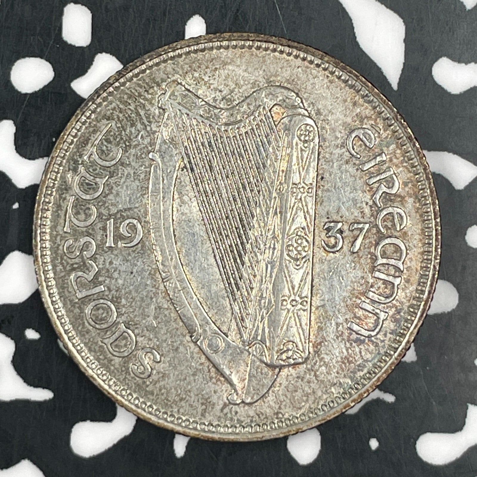 1937 Ireland 1 Florin Lot#JM1426 Silver! Nice! Key Date!