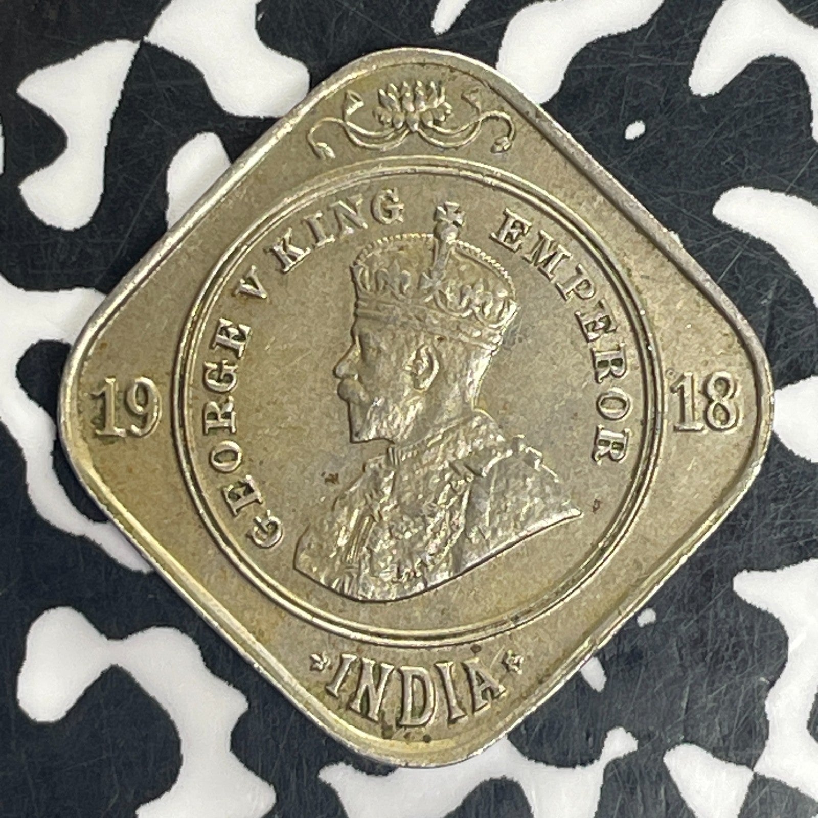 1918 India 2 Annas Lot#C5232 High Grade! Beautiful!