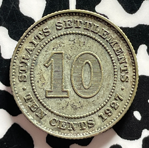 1927 Straits Settlements 10 Cents Lot#T4316 Silver!