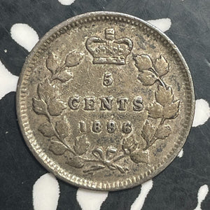 1896 Canada 5 Cents Lot#T2276 Silver! Nice!