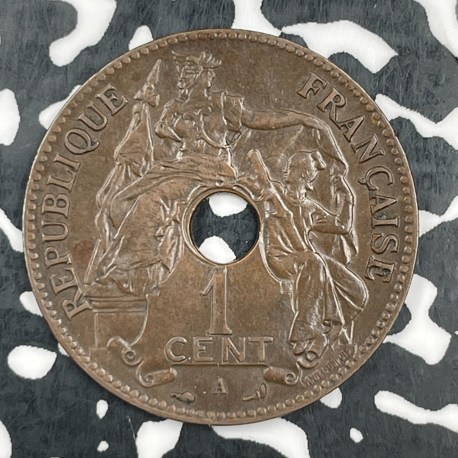 1899 French Indo-China 1 Centime Lot#F8792 Nice!