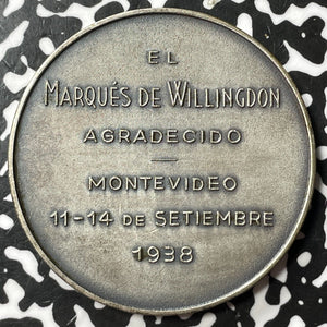 1938 Uruguay Marques De Willingdon Montevideo Medal Lot#OV1274 50mm