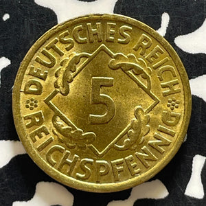 1926-A Germany 5 Pfennig Lot#T4086 Nice!