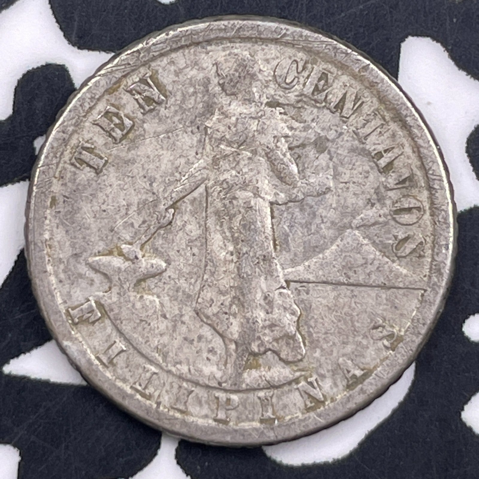 1920 U.S. Philippines 10 Centavos Lot#F3021 Silver!