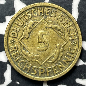 1935-D Germany 5 Pfennig (5 Available) (1 Coin Only)