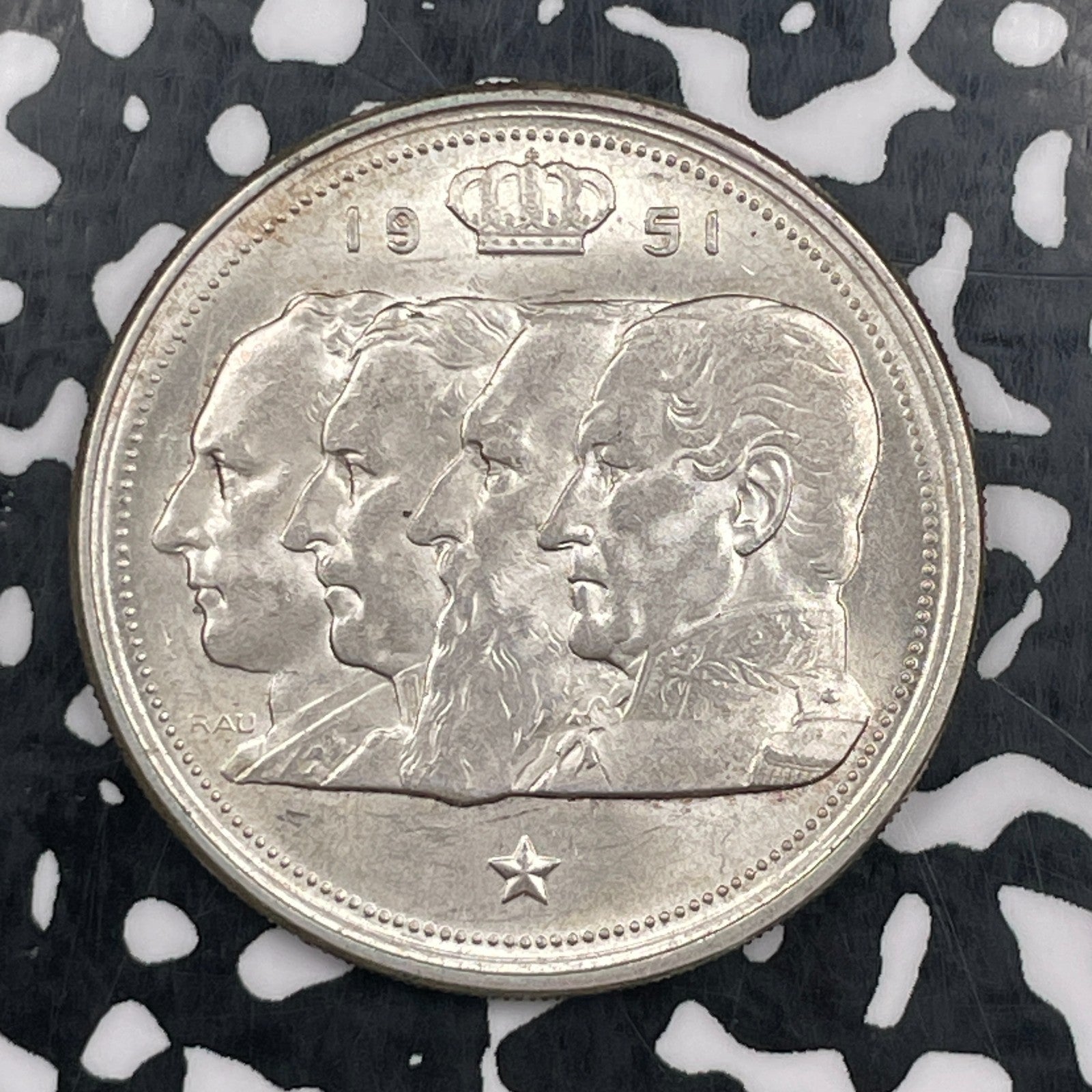 1951 Belgium 100 Francs Lot#N3507 Silver! High Grade! Beautiful!