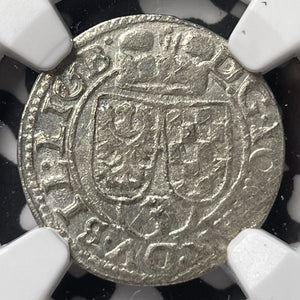 1622 Germany Silesia-Liegnitz-Brieg 3 Kreuzer NGC MS63 Lot#G7593 Silver!