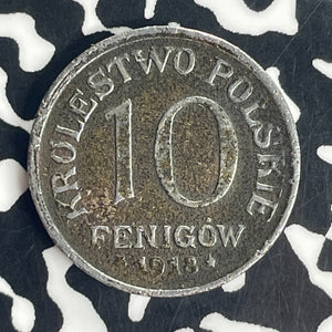 1918 Poland German Occupation 10 Fenigow Lot#T8841