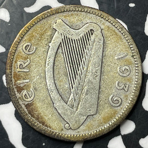 1939 Ireland 1 Shilling Lot#E8105 Silver!