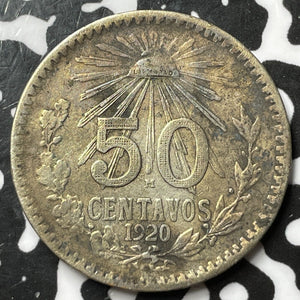 1920 Mexico 50 Centavos Lot#D8305 Silver!