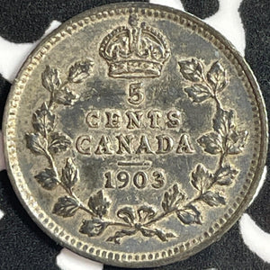 1903 Canada 5 Cents Lot#D9611 Silver! Better Date