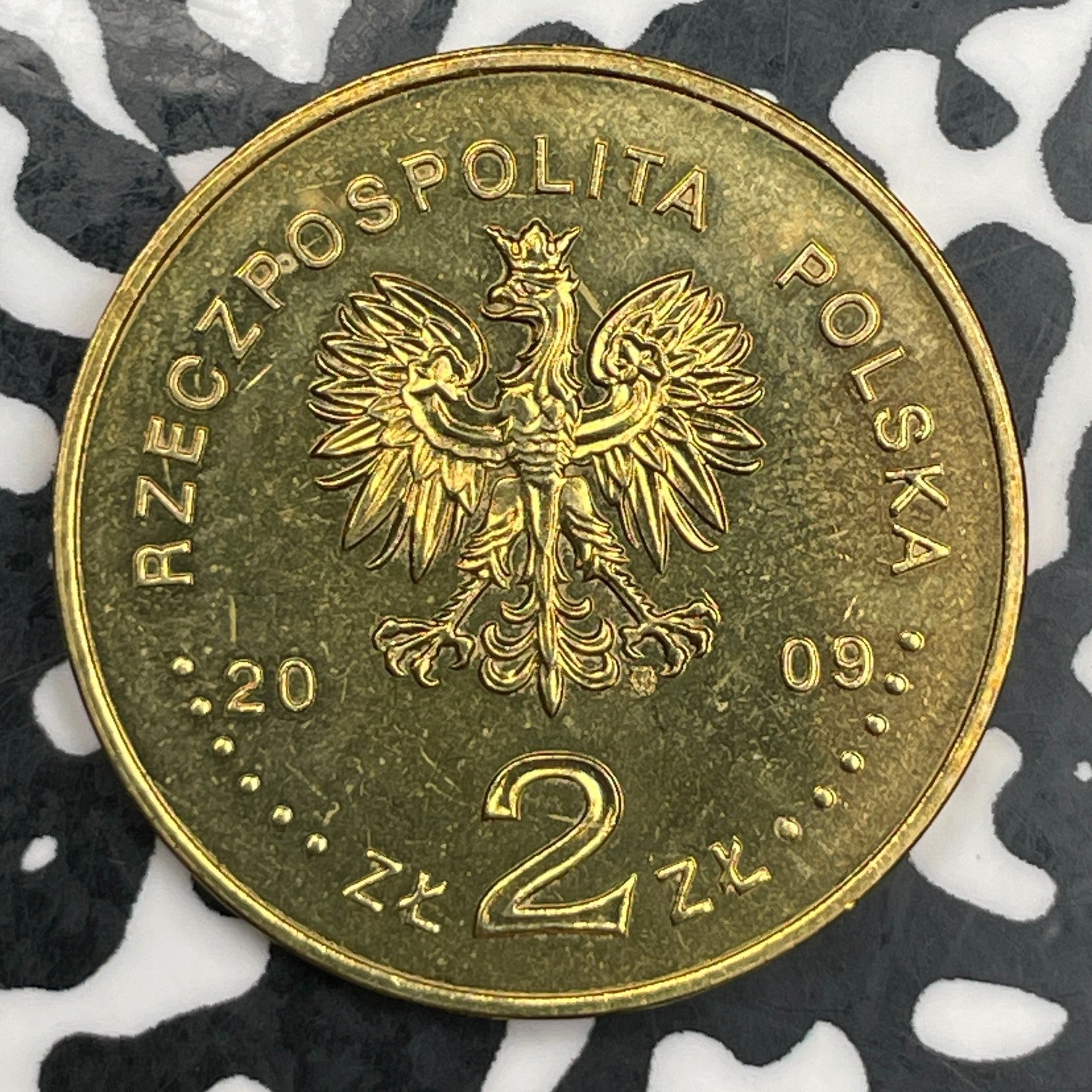 2009 Poland 2 Zlote Lot#F8180 High Grade! Beautiful! Y#703