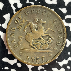 1857 Upper Canada 1 Penny Token Lot#T7365