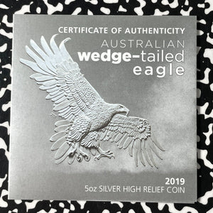 2019 Australia Wedge Tailed Eagle $8 Dollars Lot#B2337 Silver! With Case & C.O.A