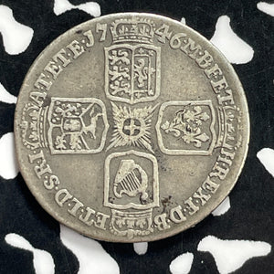 1746-Lima Great Britain George II 6 Pence Sixpence Lot#JM9899 Silver!