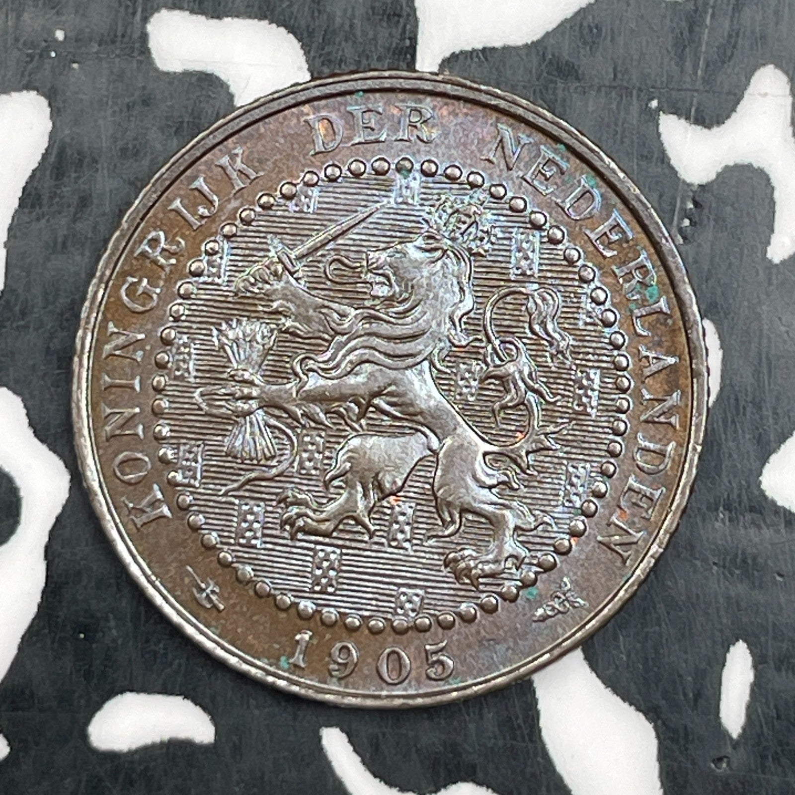 1905 Netherlands 1 Cent Lot#N2460 High Grade! Beautiful!