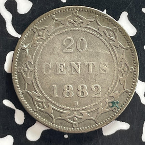 1882-H Newfoundland 20 Cents Lot#T7698 Silver!