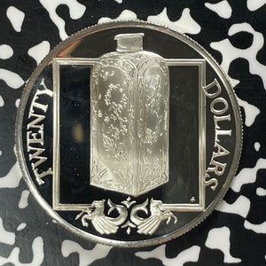 1985 British Virgin Islands $20 Dollars Lot#T4608 Large Silver Coin! Proof!
