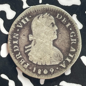 1809-Mo TH Mexico 1 Real Lot#T7933 Silver!