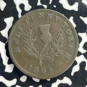 1824 Nova Scotia 1/2 Penny Token Lot#T9254