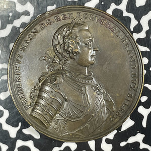 1757 Germany Prussia Frederick The Great Battle Of Prague Medal Lot#JM9224 48mm