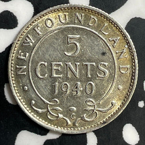 1940 Newfoundland 5 Cents Lot#E7883 Silver! Nice!